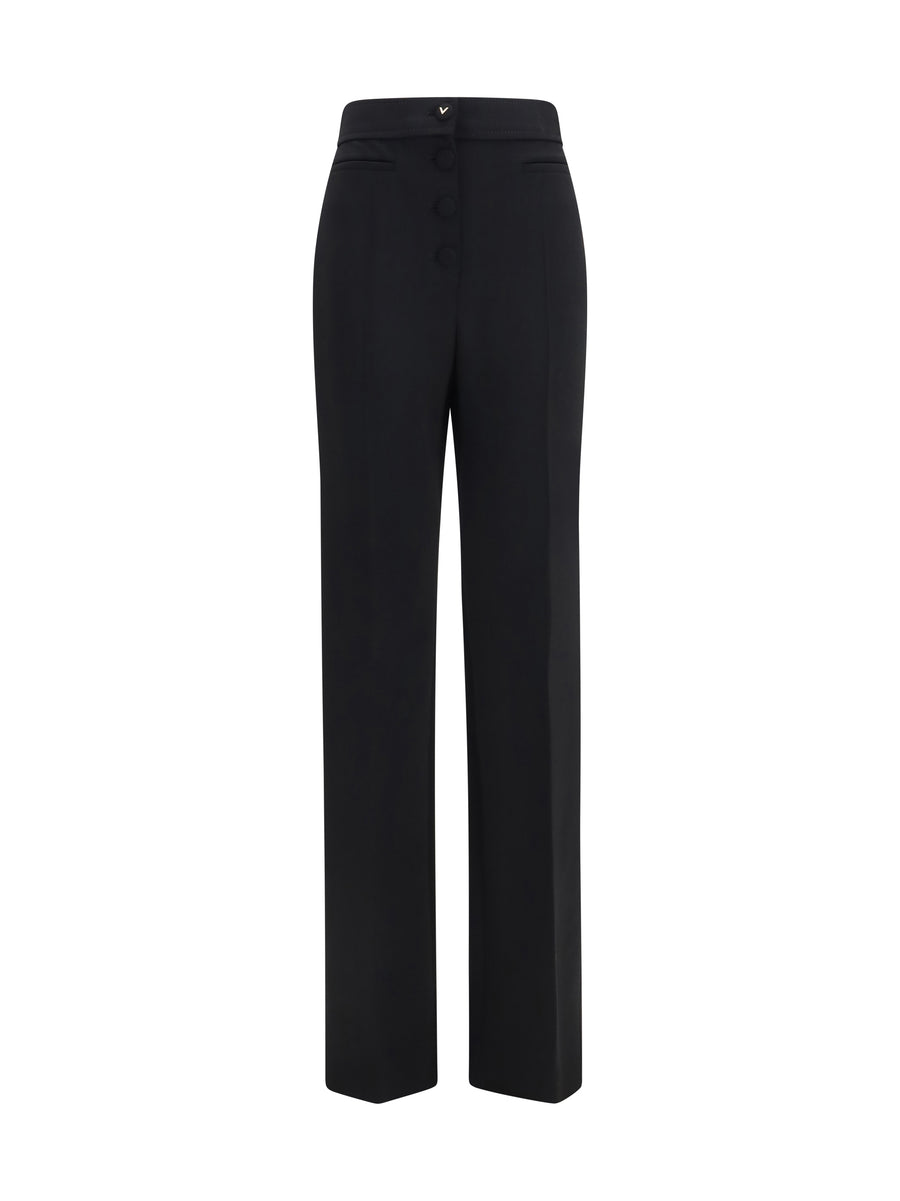 Valentino 100% Wool Ovis Aries trousers in black