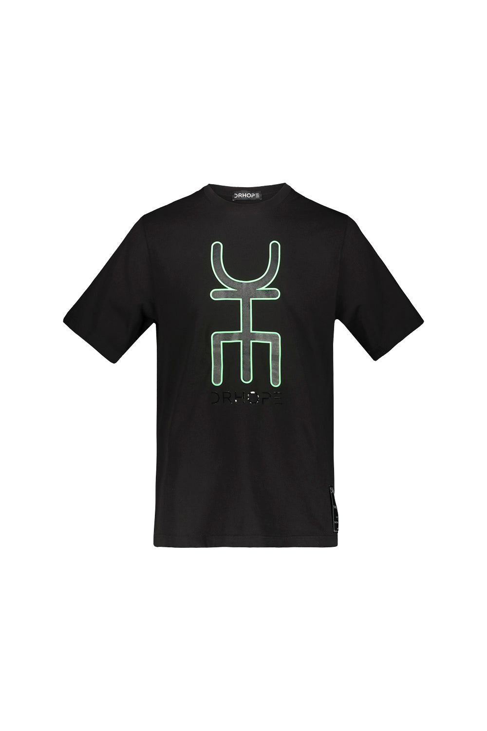 Black T-shirt With Logo Print Cotton