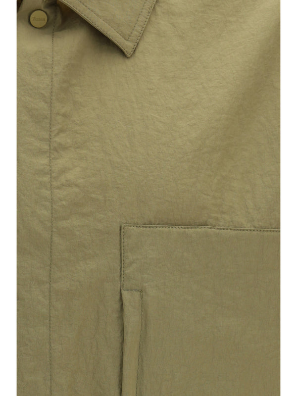Shirt Jacket Olive Green Polyamide
