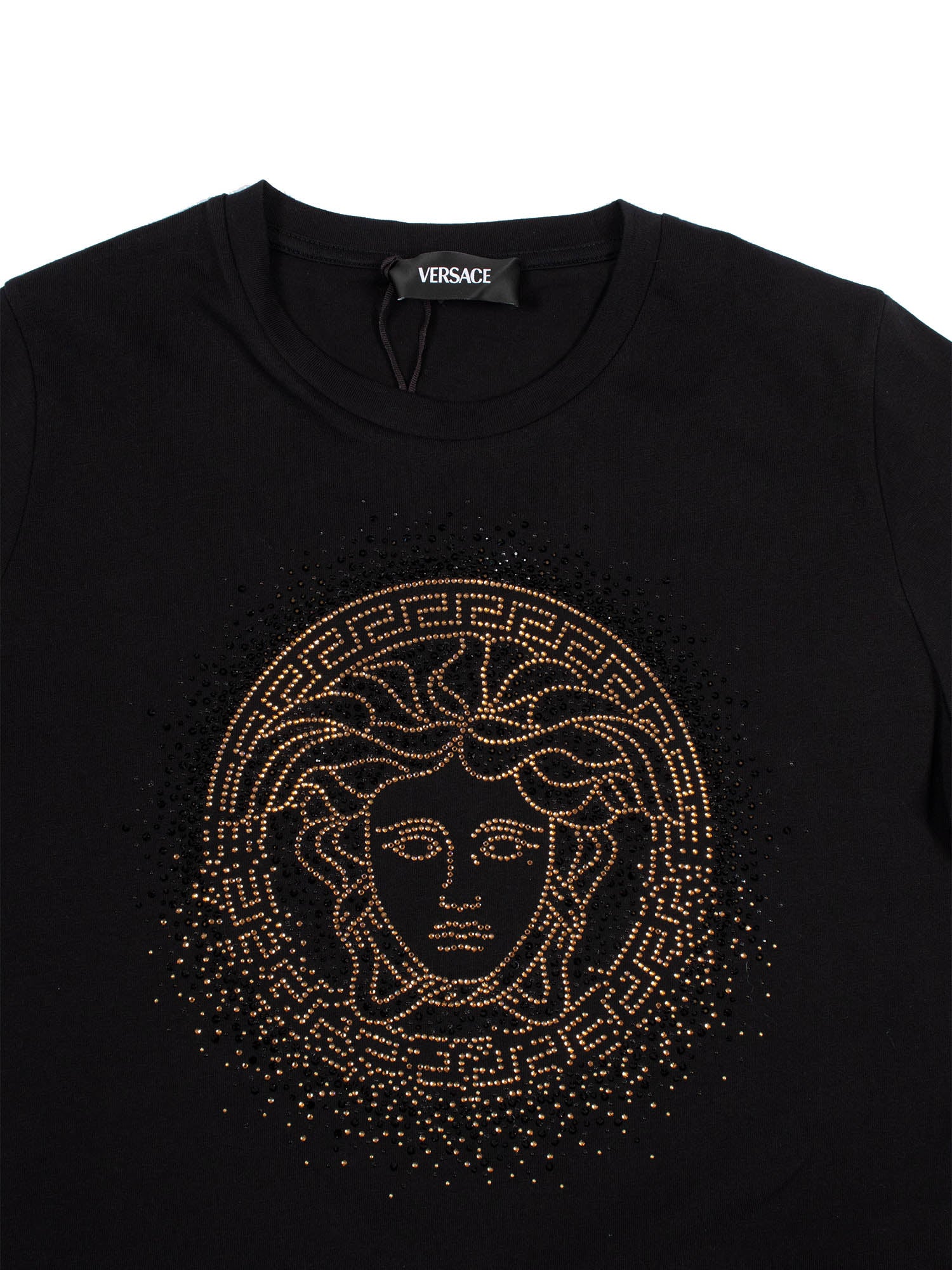 T-Shirt Black Cotton Short Sleeves