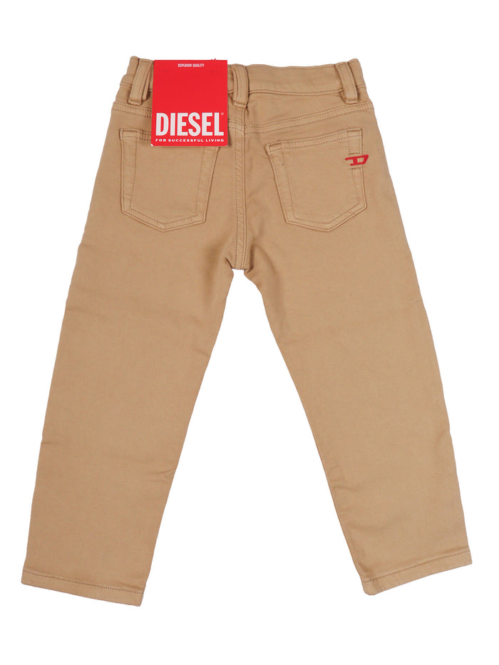 5 Pockets Beige Cotton Elastane Jean