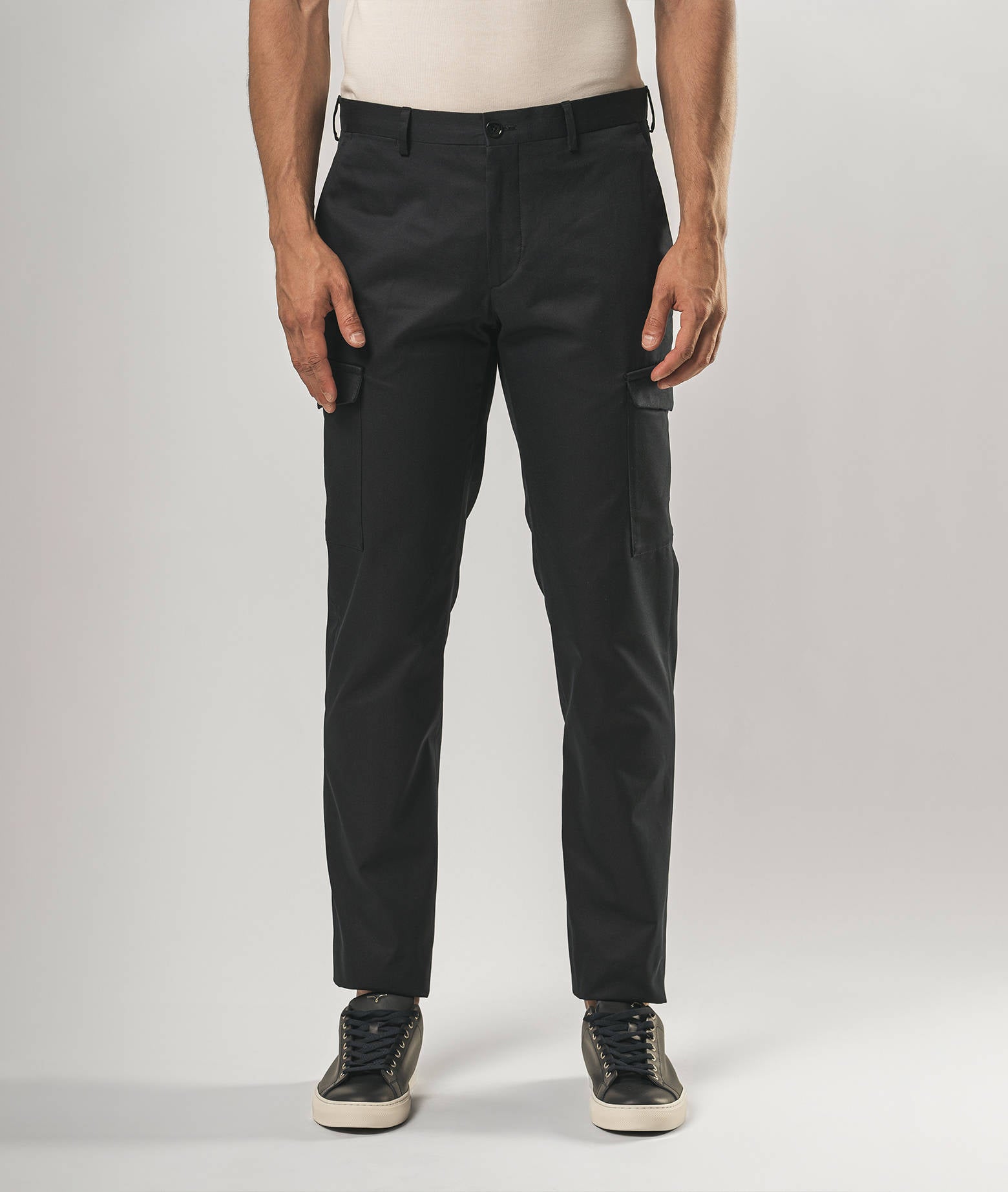 Cotton Cargo Austin Blue Trousers No Pinces
