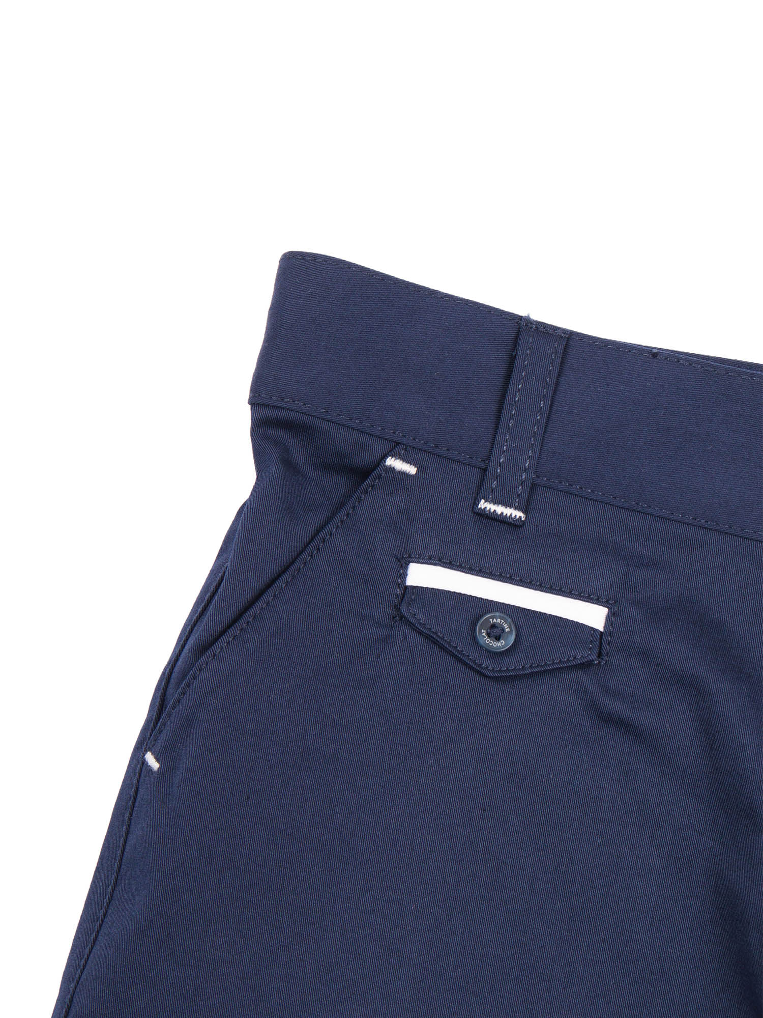 Bermuda Blue Cotton Elastane Short