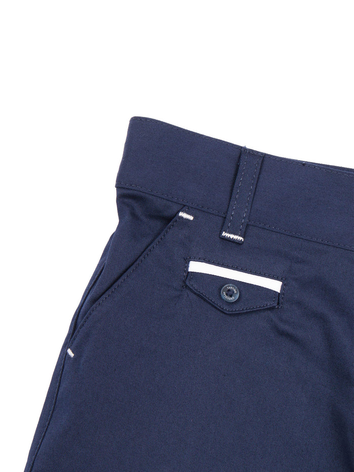 Bermuda Blue Cotton Elastane Short