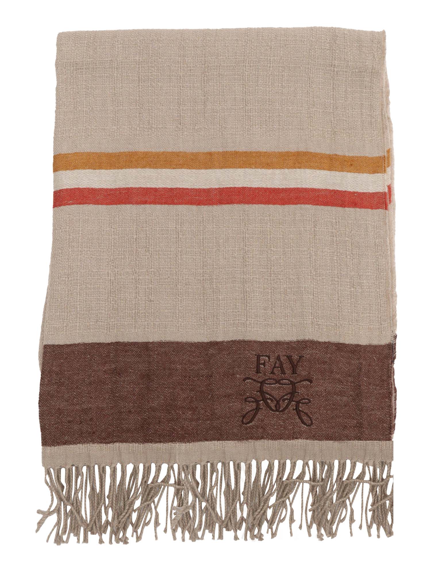 Brown stole Multicolor Linen Cape