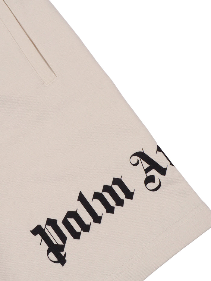 OVERLOGO SWEATSHORT BOY White Cotton Bermuda Short