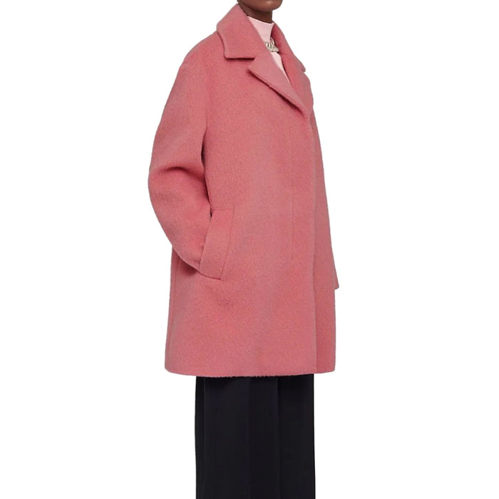 Jil Sander Wool Kaban Coat Pink Mohair