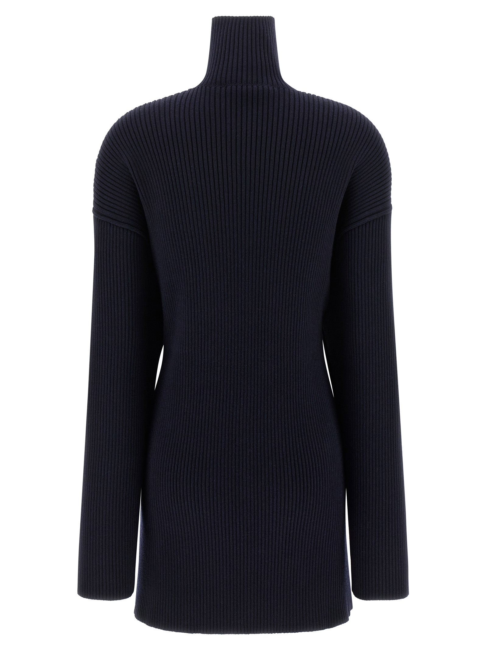 Pinched dress Blue Wool