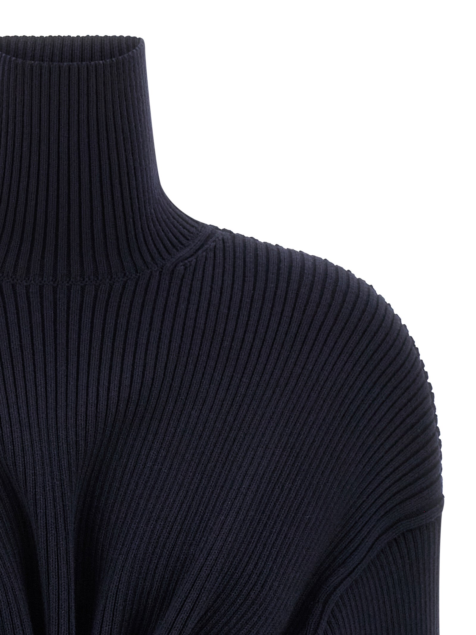 Pinched dress Blue Wool