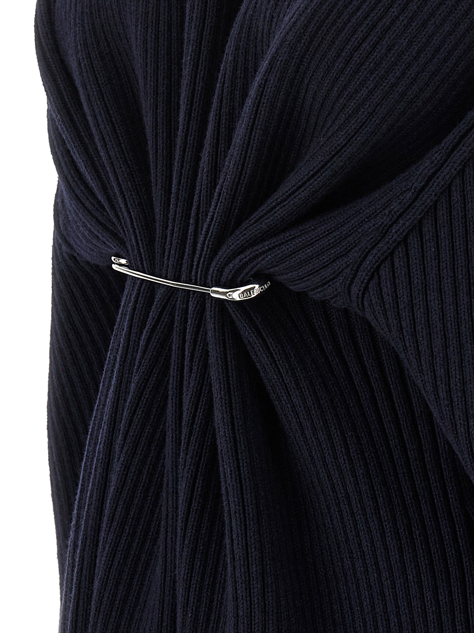 Pinched dress Blue Wool