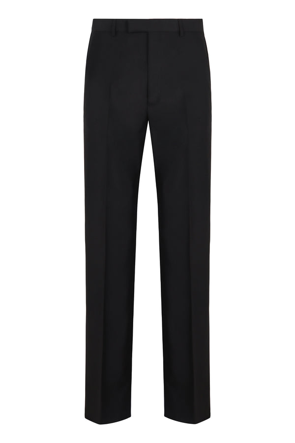 Silk Twill Trousers Black Chinos