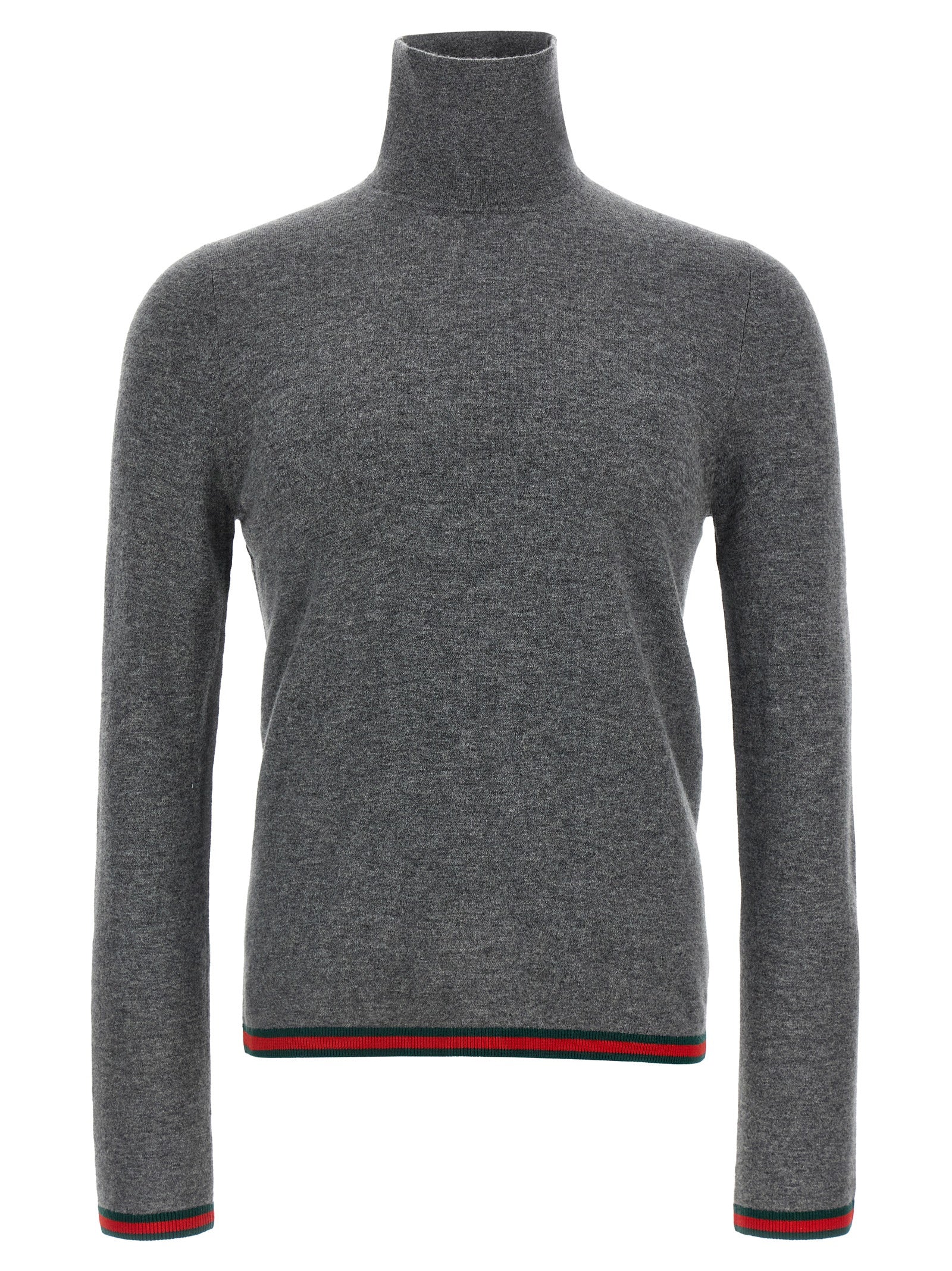 Web Ribbon Mesh Gray Cashmere Sweater, Cardigans