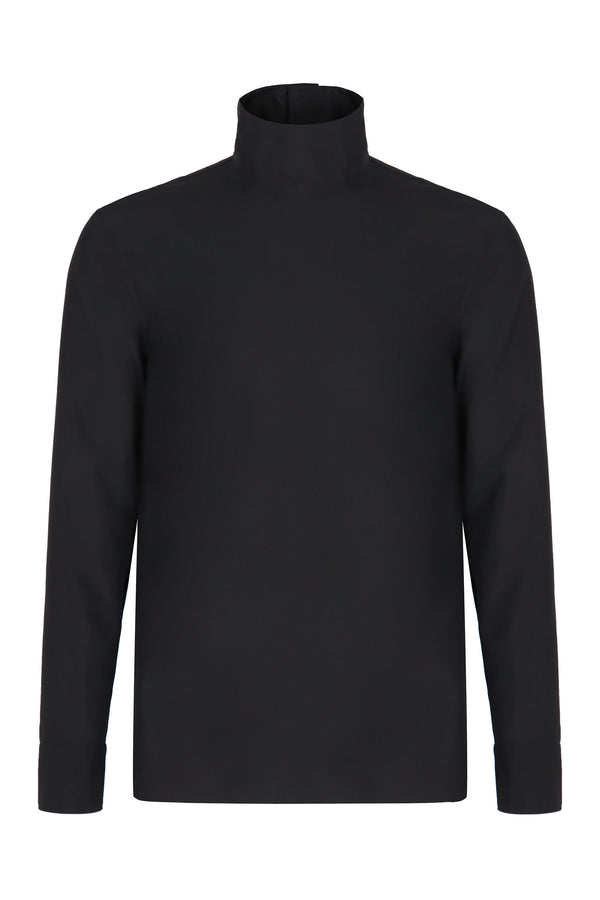 Technical Panama Shirt Black Polyester