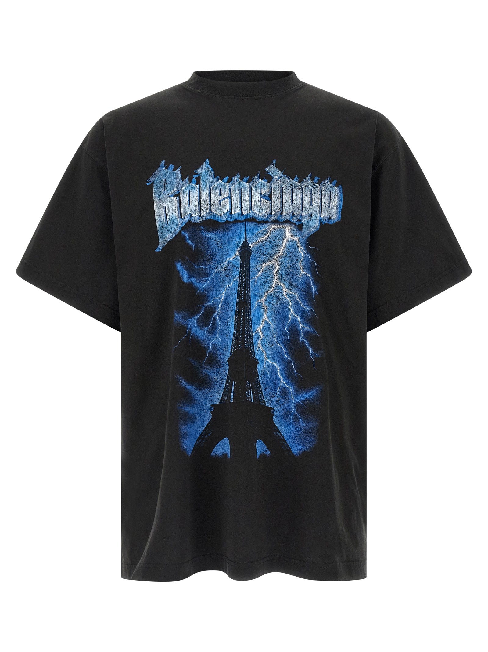 Paris Thunderstorm T-shirt Black Cotton