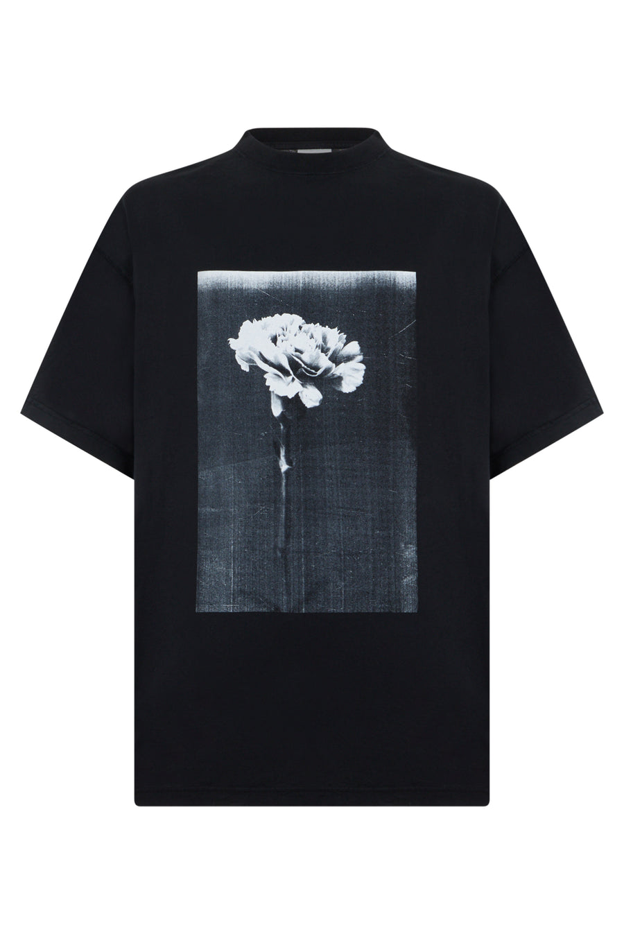 T-Shirt With Graphic Print, Black Cotton T-shirts