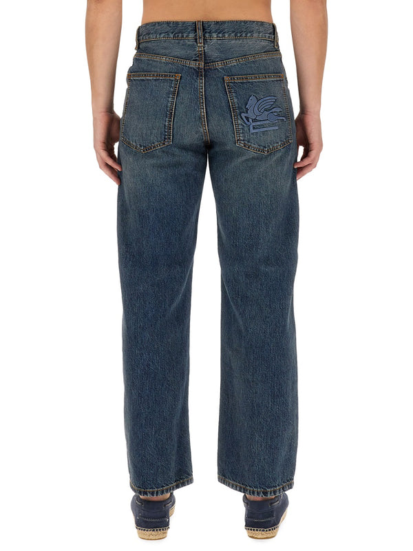 Easy Fit Jeans Blue Cotton