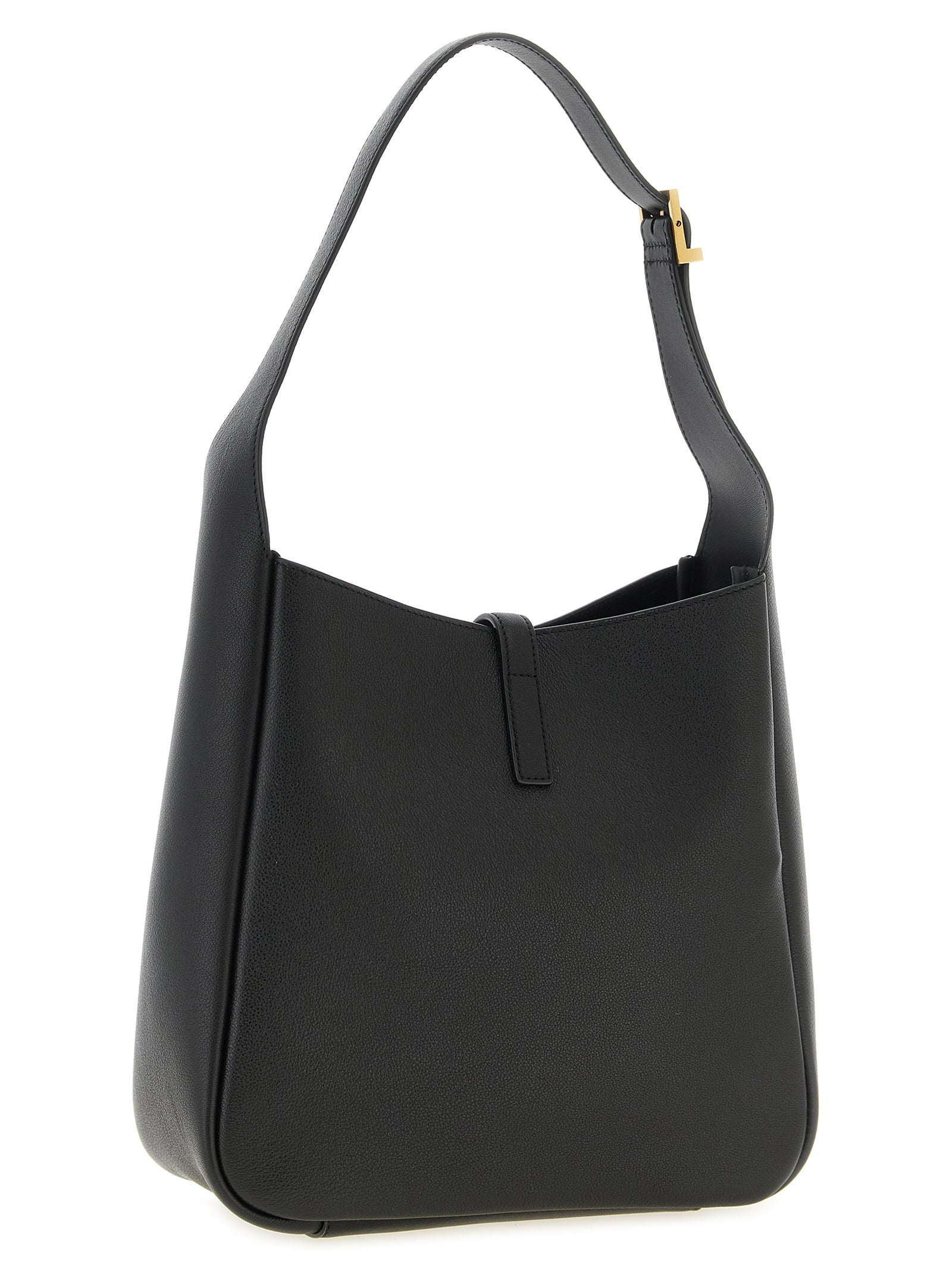 Micro Le 5 à 7 shoulder bag Black Calfskin Leather (bos Taurus)