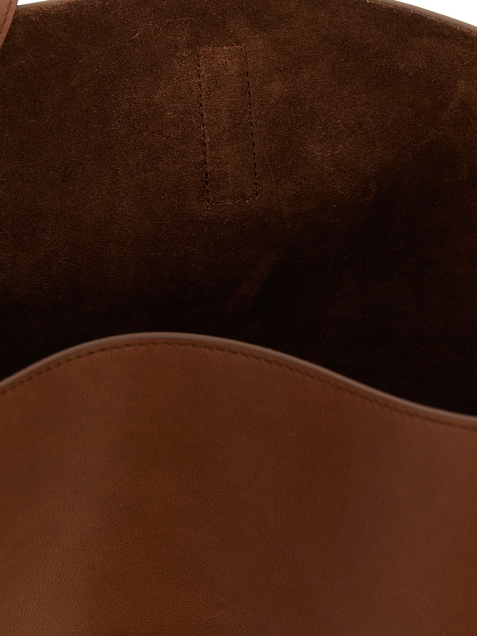 Le 5 À 7 Large Shoulder Bag Brown Calfskin Leather (bos Taurus)