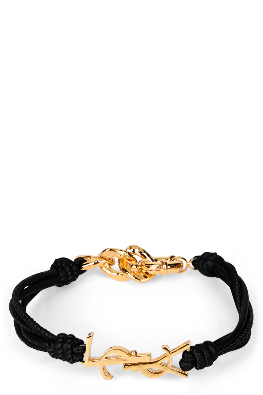 Leather Bracelet With Logo Black Bracelets