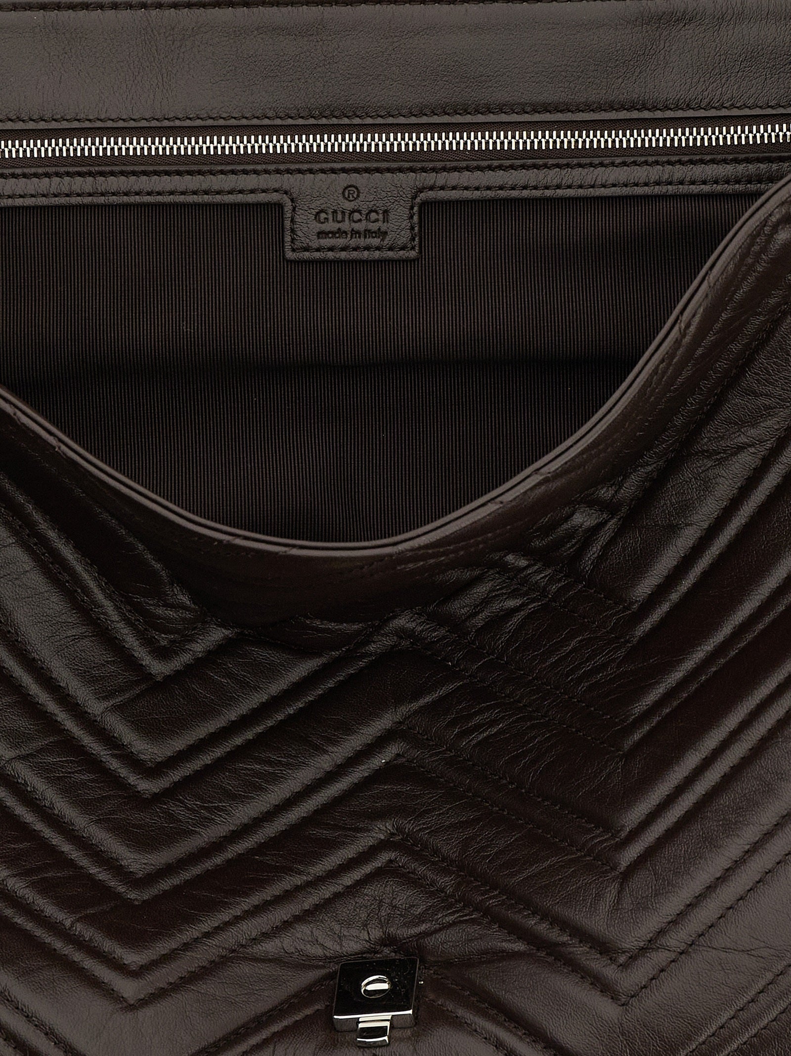 GG Marmont large shoulder bag Brown Calfskin Leather (bos Taurus)