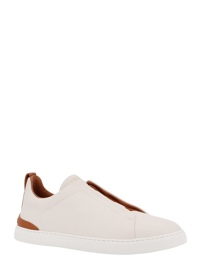 Zegna Sneakers White Pelle/gomma