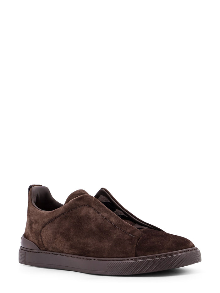 Zegna Sneakers Brown Suede