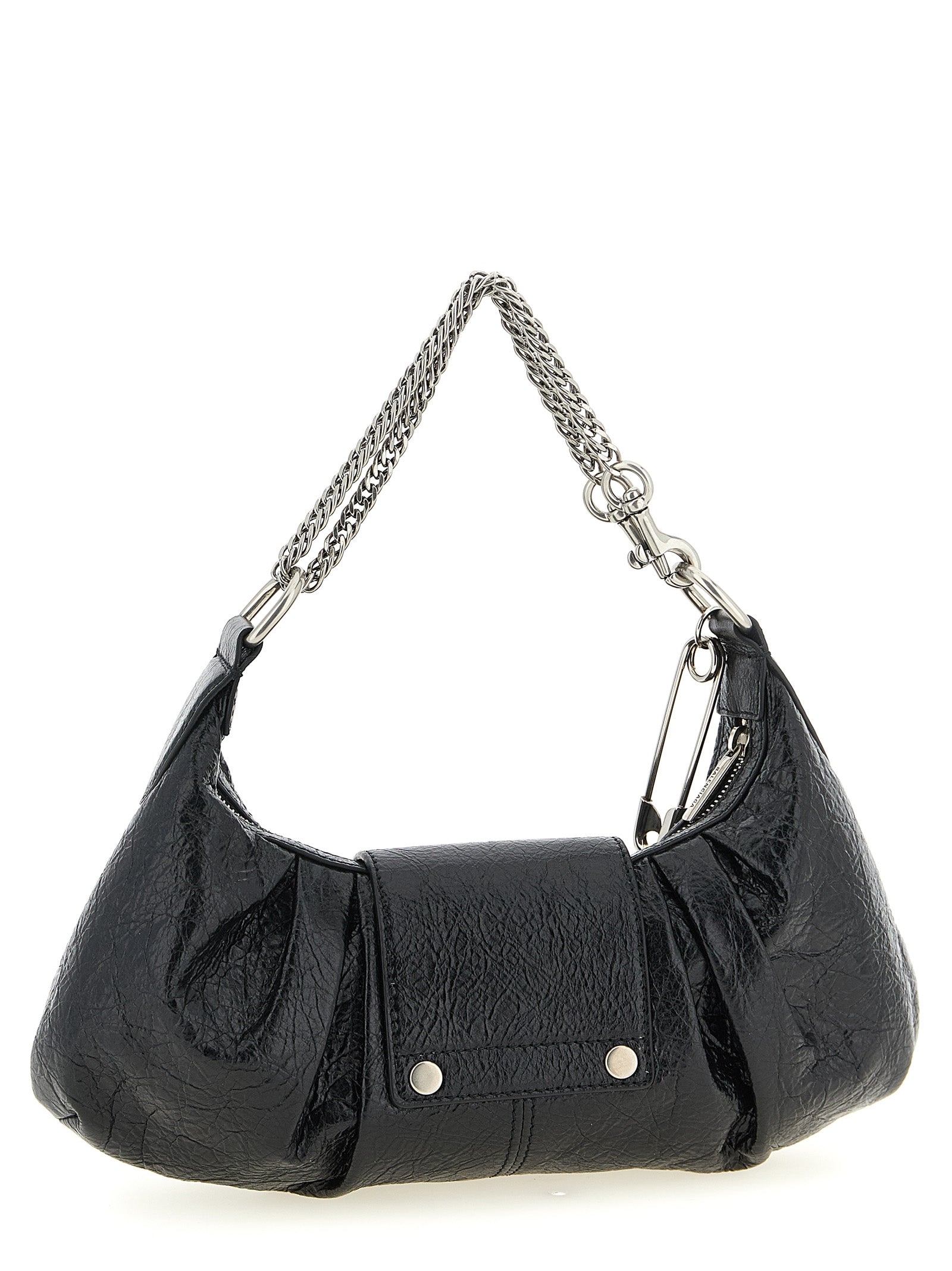 Pamela small shoulder bag Black Lamb Leather (ovis Aries)