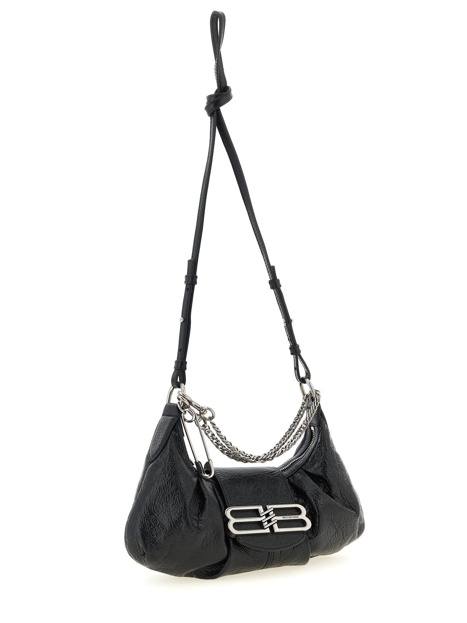 Pamela small shoulder bag Black Lamb Leather (ovis Aries)