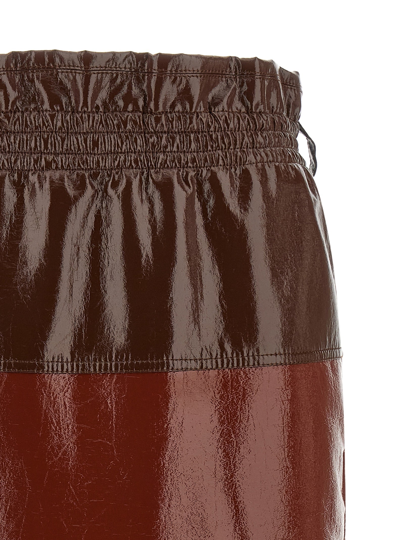 Paper-Bag Skirt Bordeaux Cotton