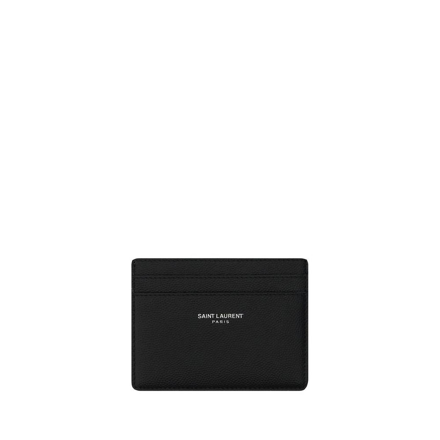Saint Laurent 100% Calf Leather Bos Taurus card case in black
