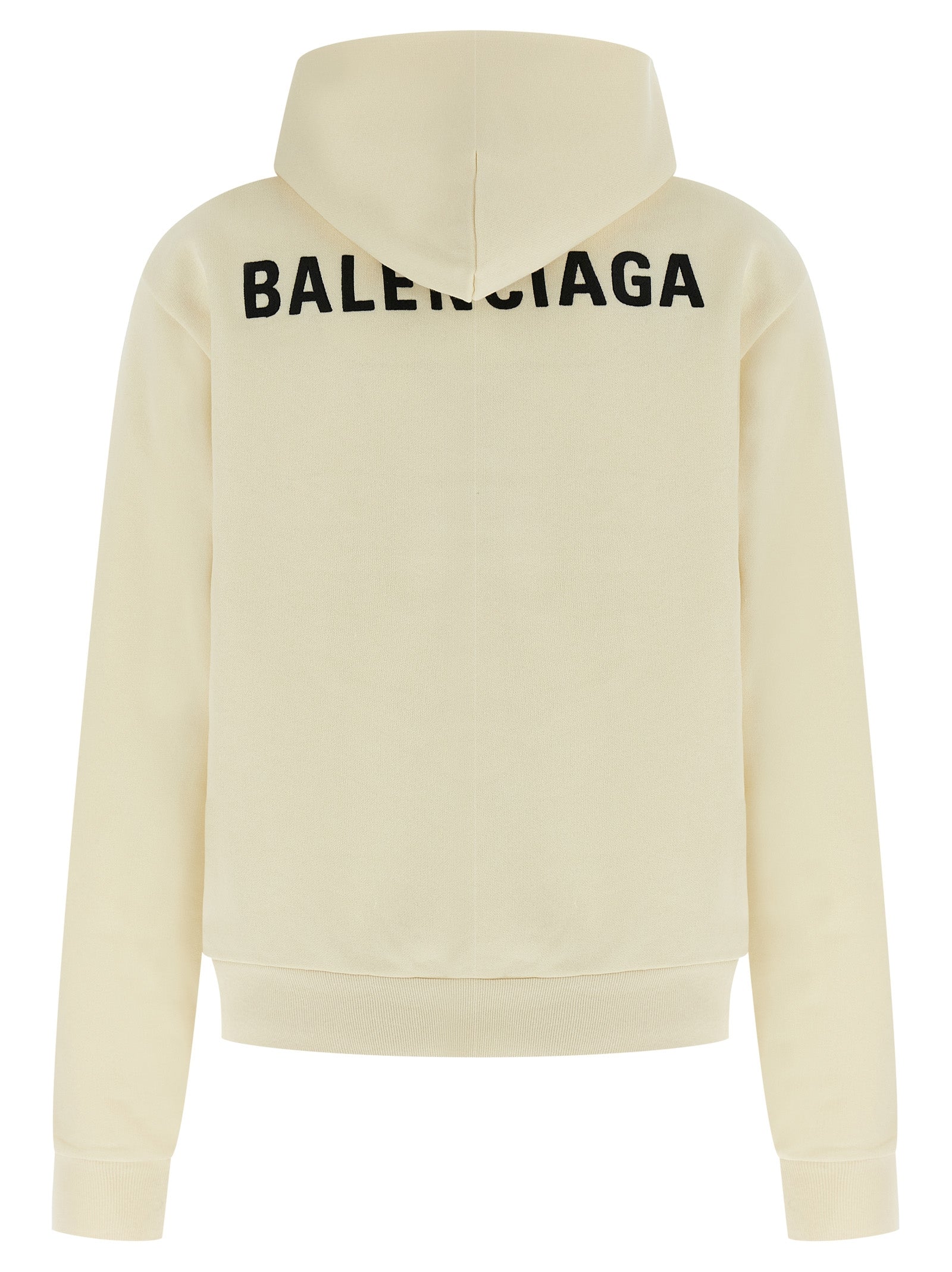 Balenciaga Back hoodie Beige Cotton Sweatshirt