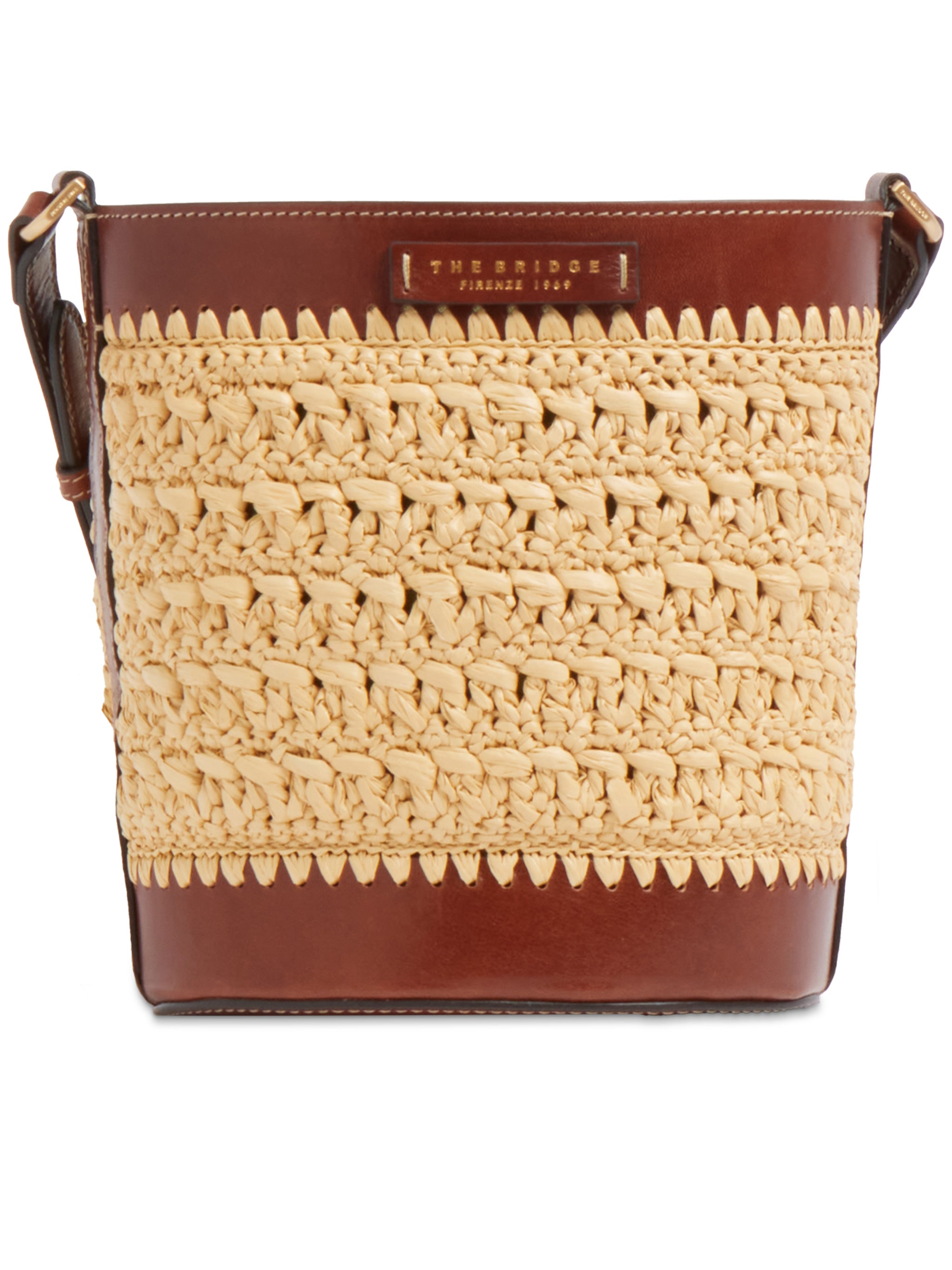 Bucket Bag Brown Raffia | Borsa