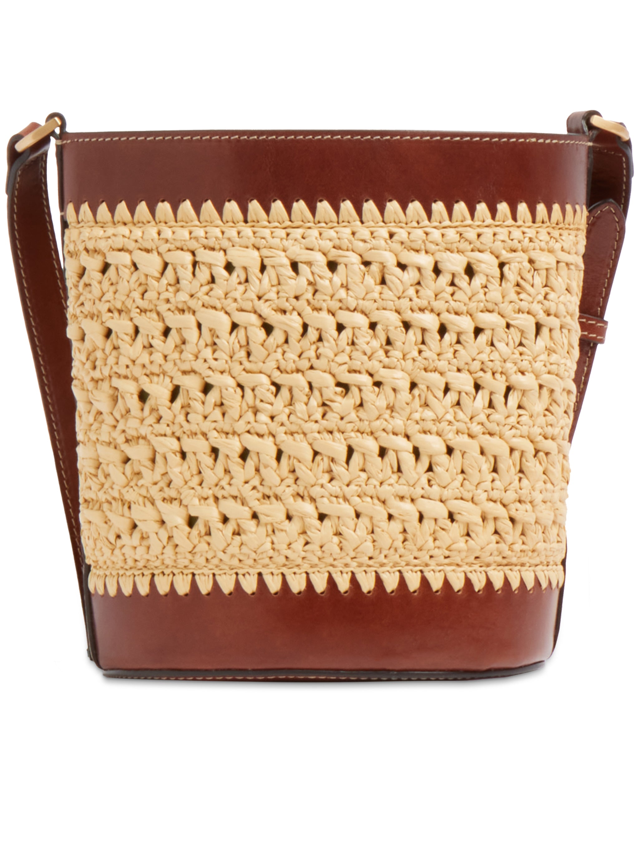 Bucket Bag Brown Raffia | Borsa