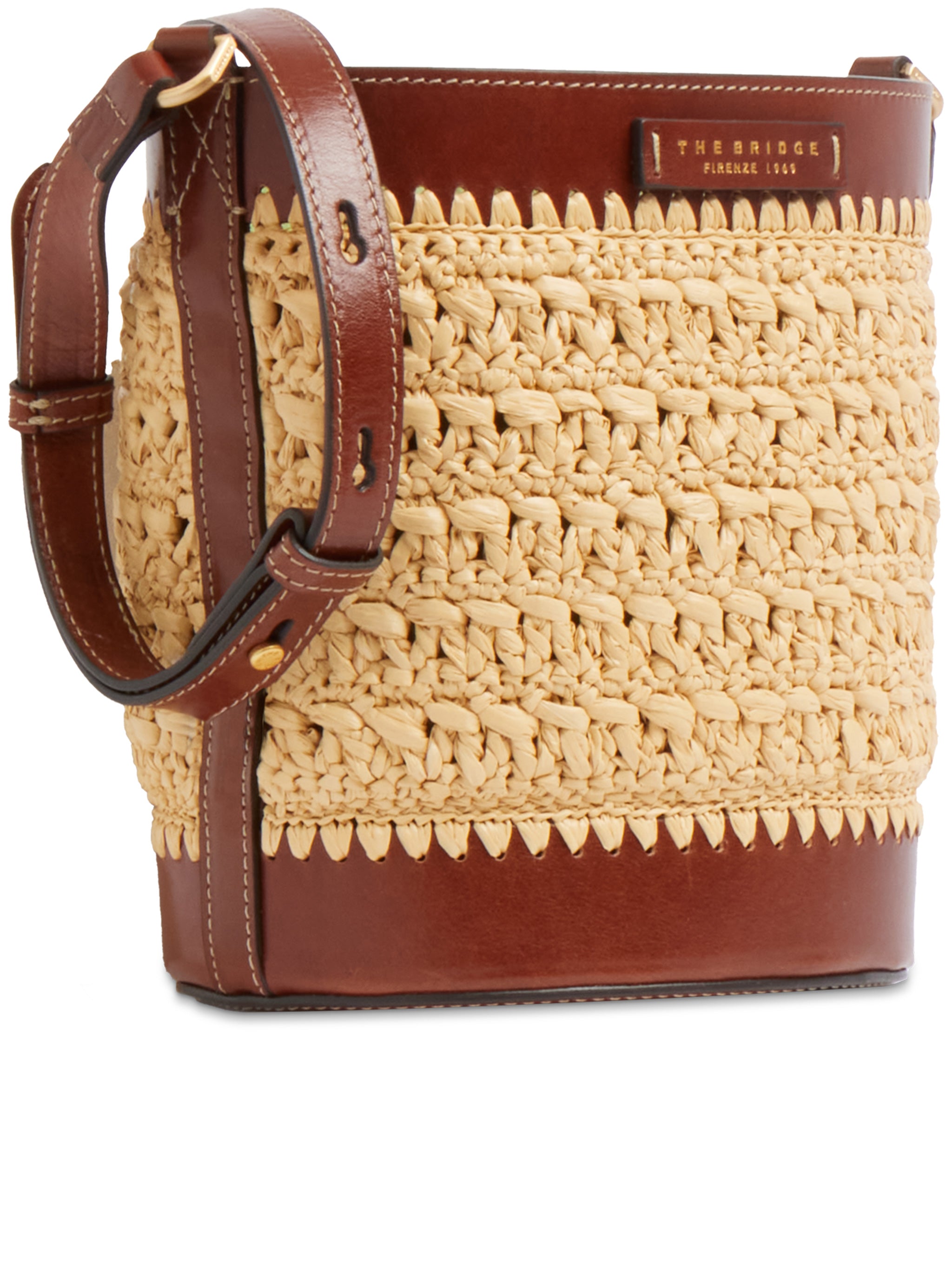 Bucket Bag Brown Raffia | Borsa