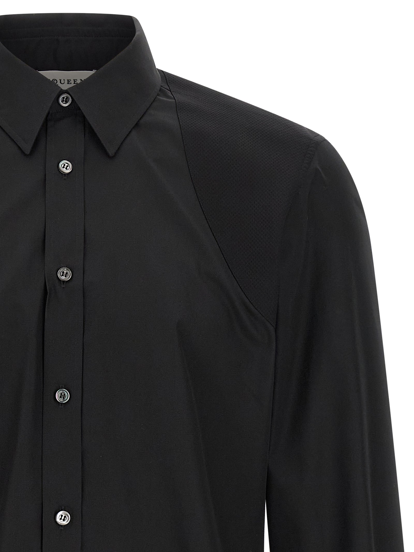 T Chain Harness shirt Black Cotton Shirt, Blouse