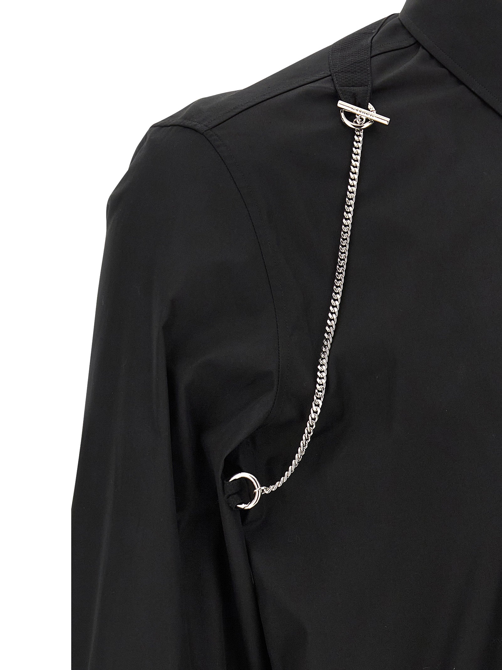 T Chain Harness shirt Black Cotton Shirt, Blouse
