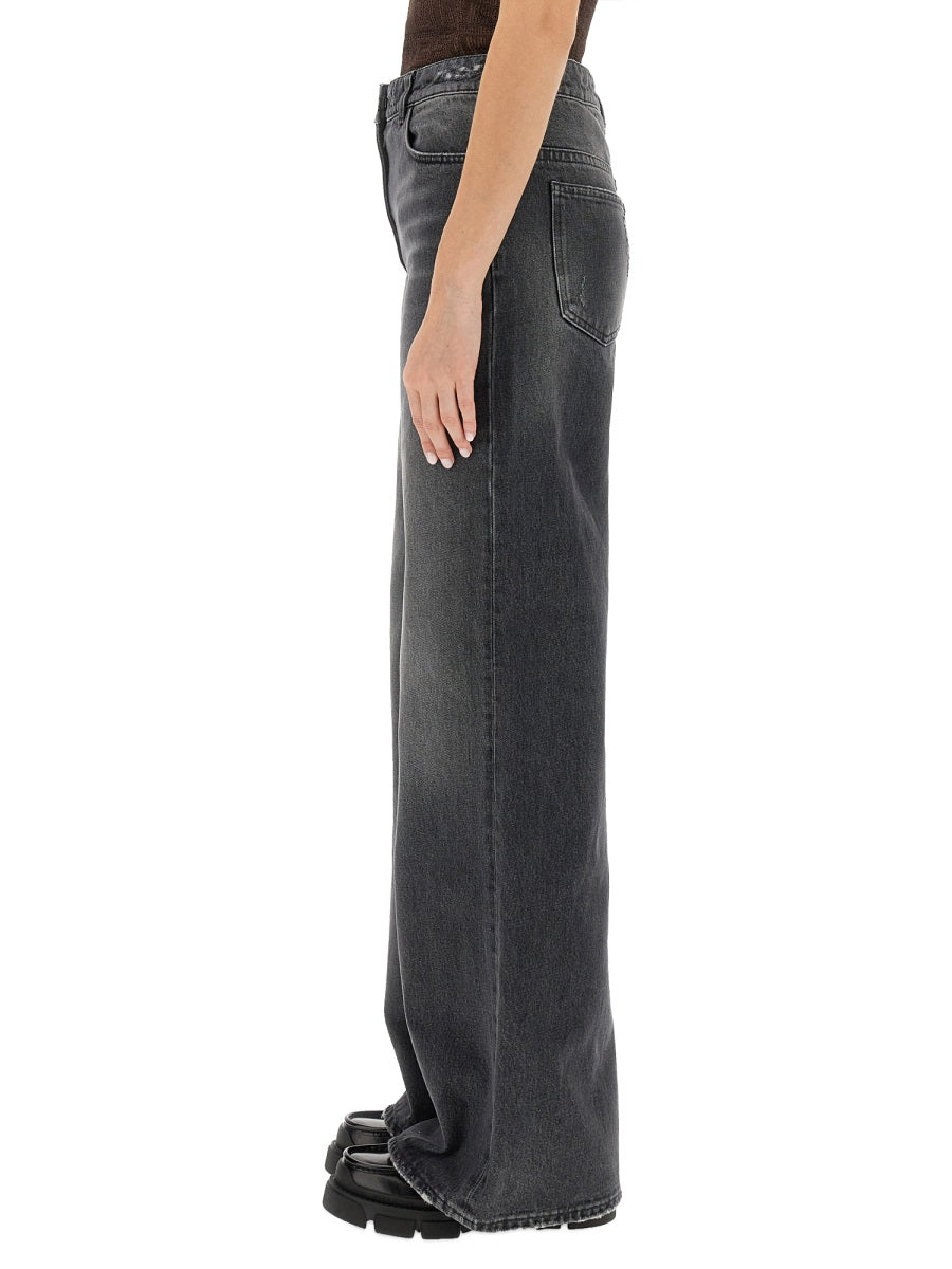 Oversize Jeans Black Cotton
