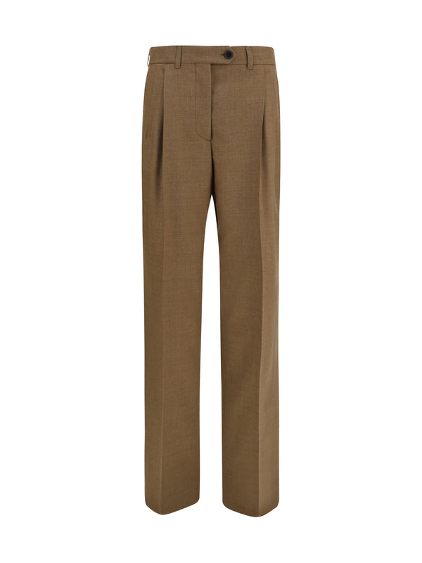 Prada 100% Merino Wool trousers in brown