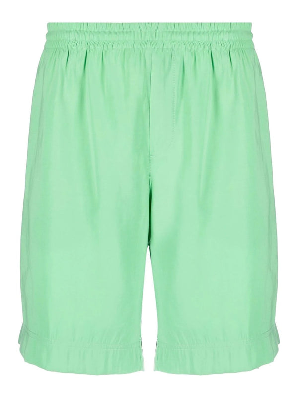 Bermuda With Logo Green Viscose Polyester Shirt