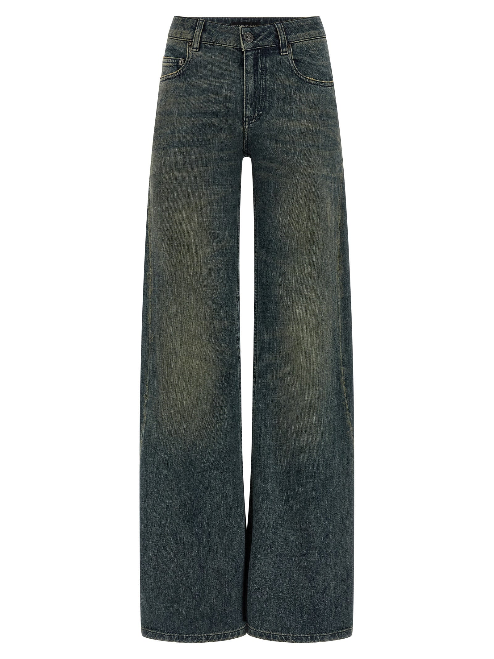 A Gamba Ampia jeans Blue Cotton