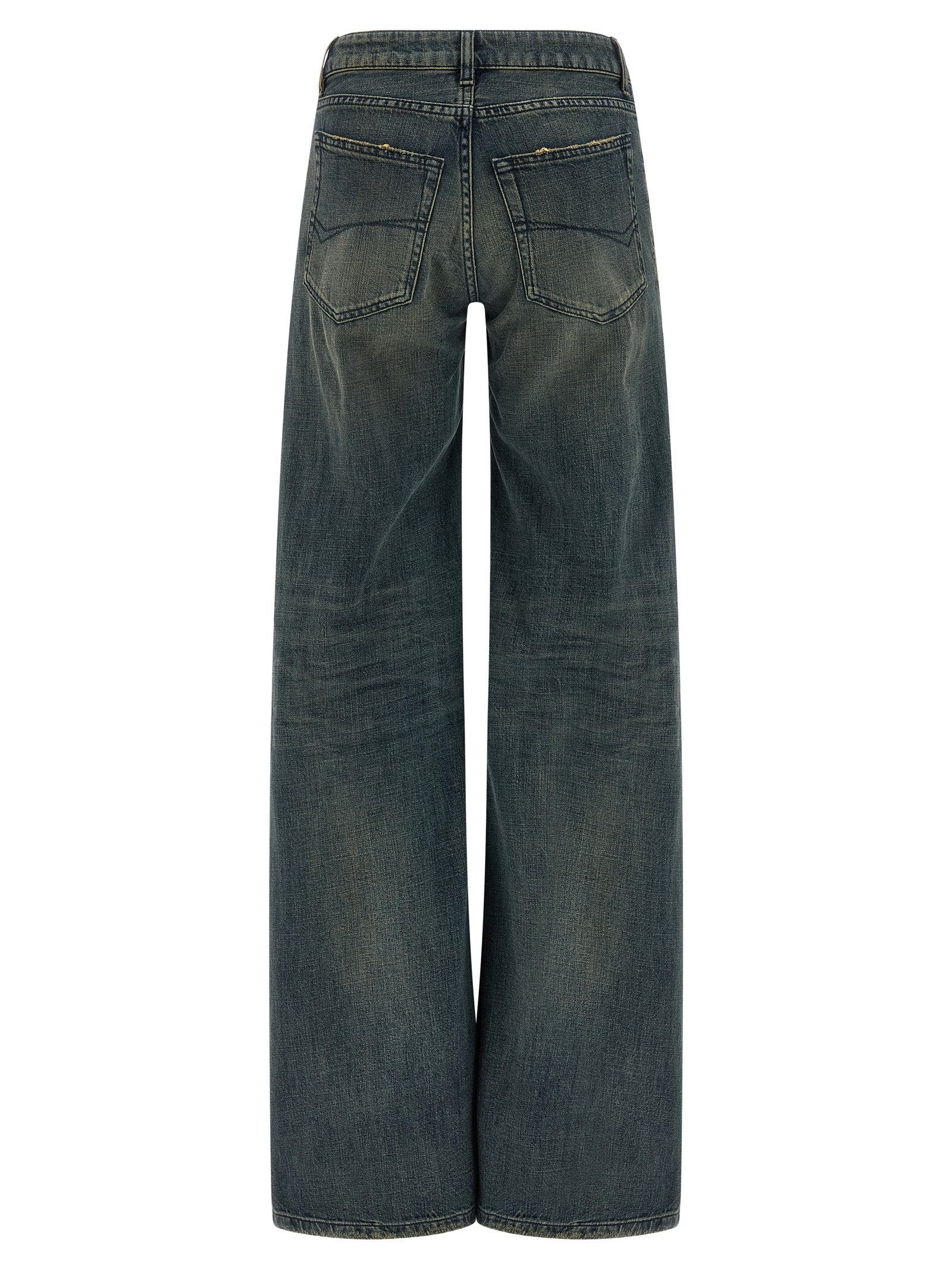 A Gamba Ampia jeans Blue Cotton