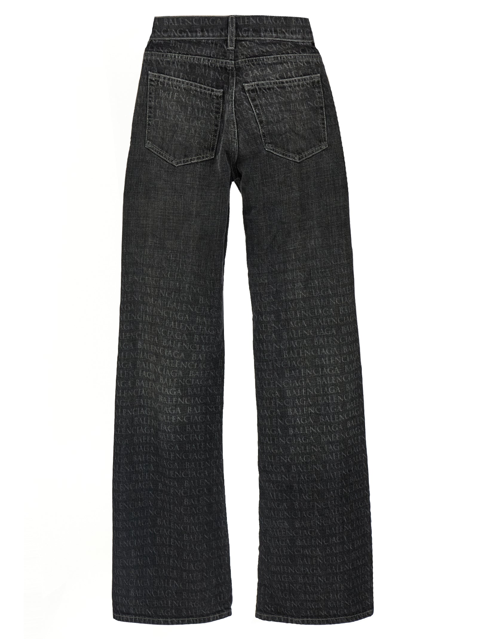 Wide leg jeans Black Cotton