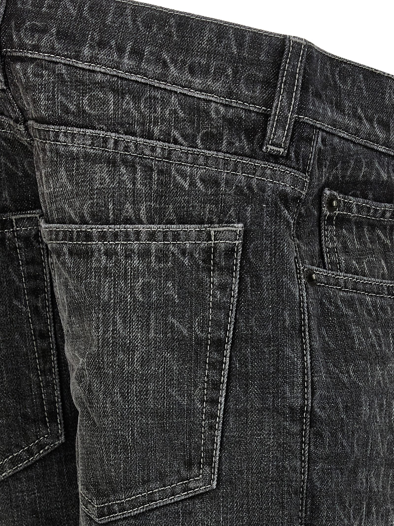 Wide leg jeans Black Cotton