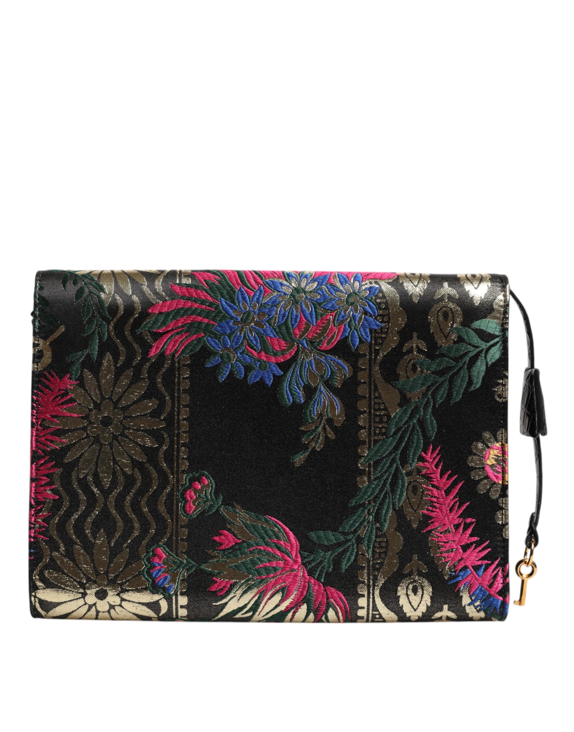 Multicolor Jacquard Floral Document Briefcase Bag Fabric