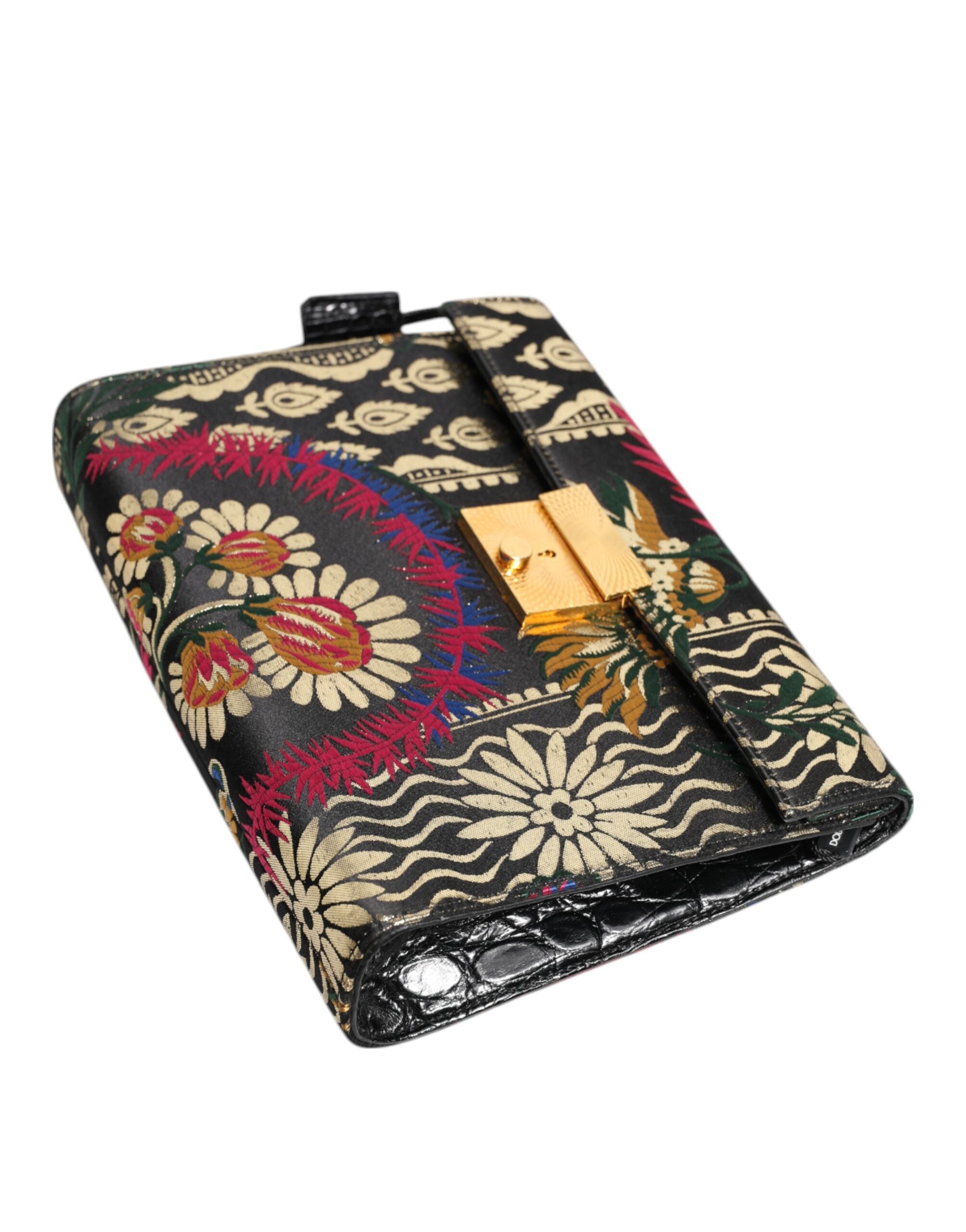 Multicolor Jacquard Floral Document Briefcase Bag Fabric