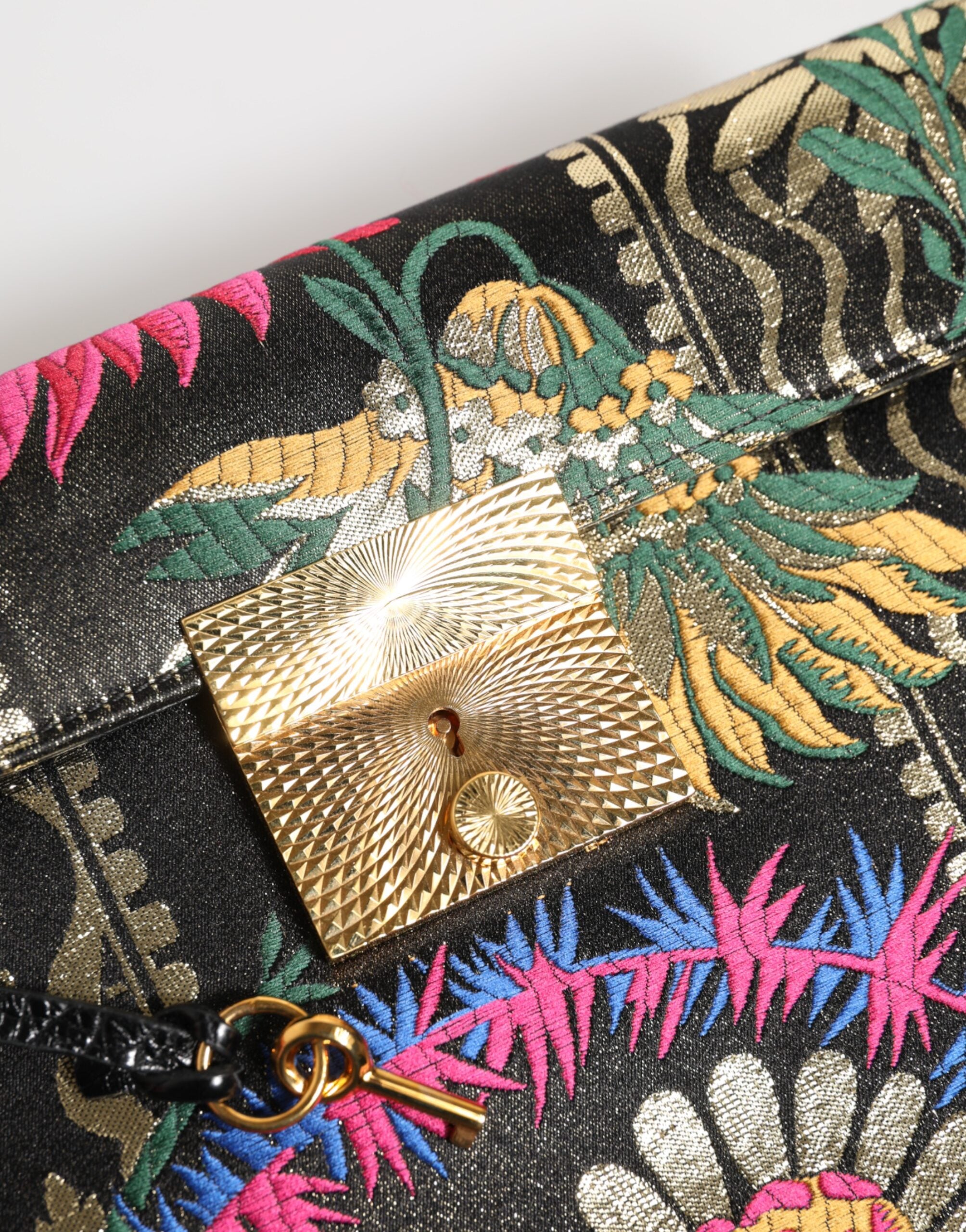 Multicolor Jacquard Floral Document Briefcase Bag Fabric