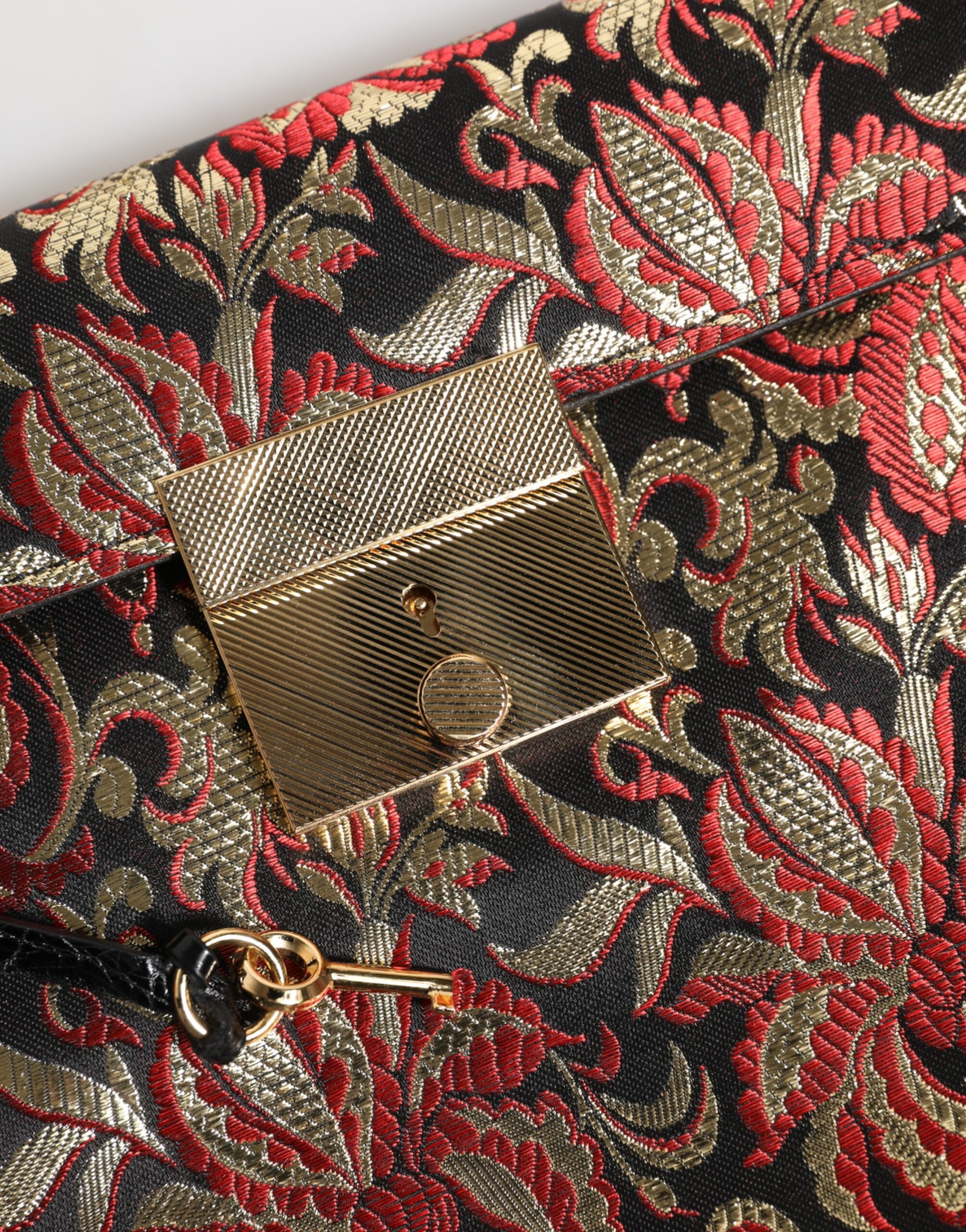 Multicolor Jacquard Floral Document Briefcase Bag Fabric