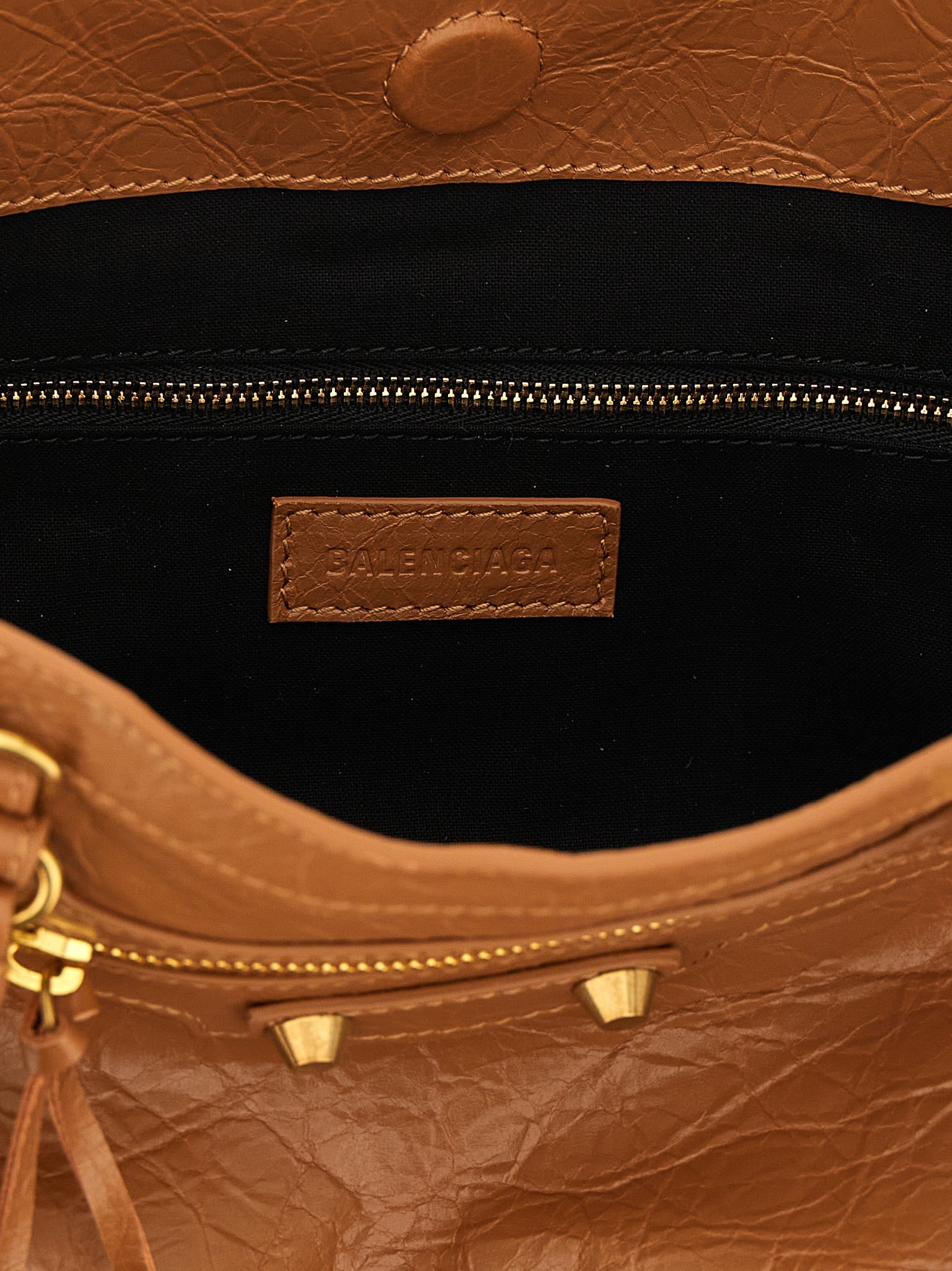 Le City mini shopping bag Brown Lamb Leather (ovis Aries) Tote