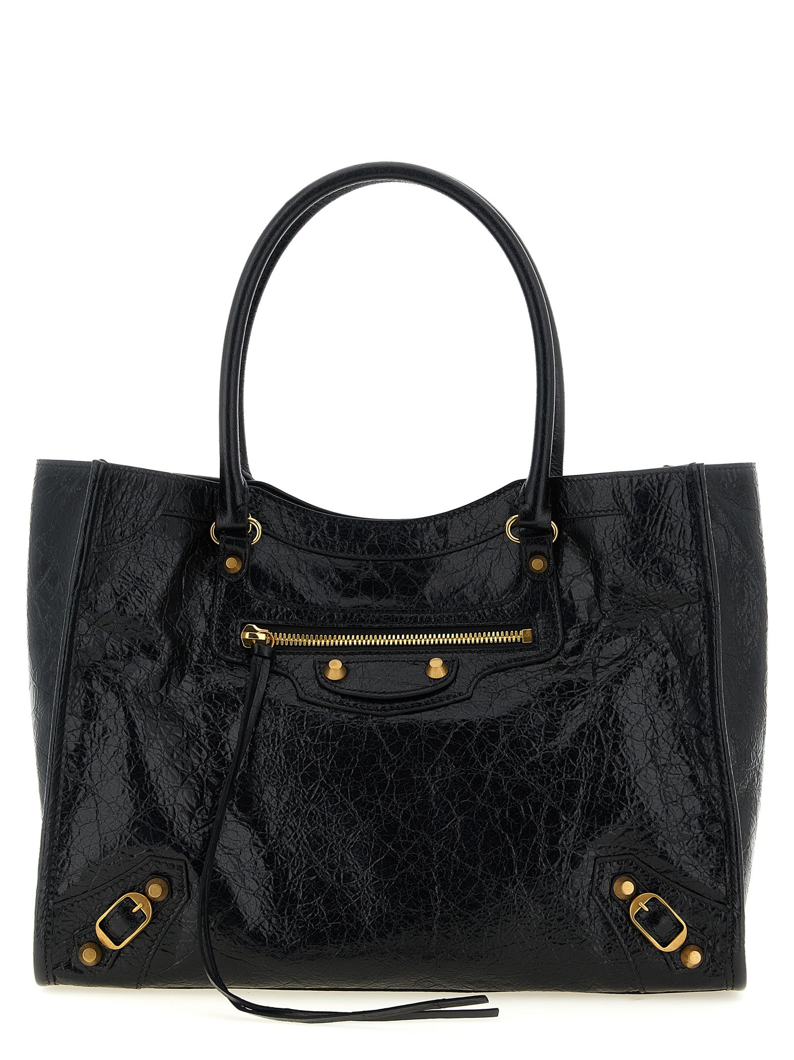 Le City S Shopping Bag Black Lamb Leather (ovis Aries) Tote