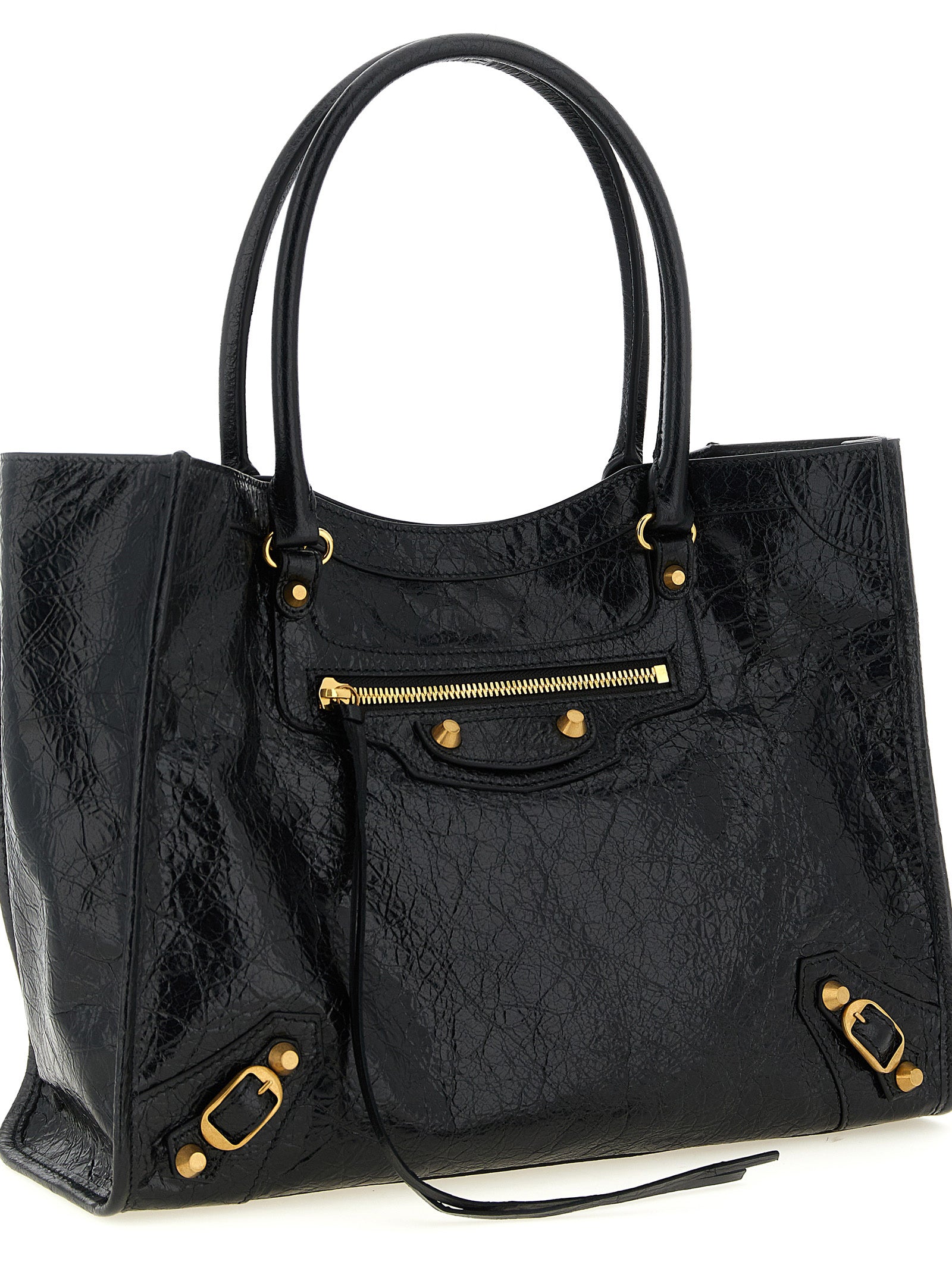 Le City S Shopping Bag Black Lamb Leather (ovis Aries) Tote